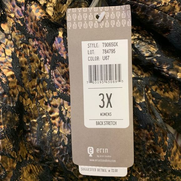 Erin London Womens 3X NWT Jacket Buttons Style - Picture 7 of 7